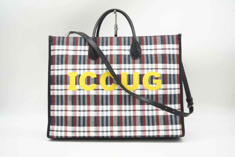 Gucci raffia check Handbag multicolor tote bag